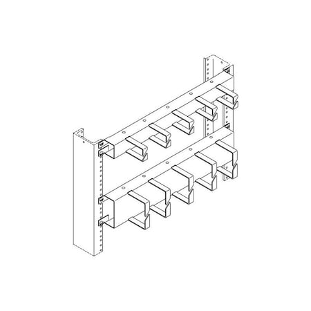 Chatsworth Products Cpi 19"W HORIZ. WIRE MGMT PANEL, FOR VERT CABLING SECTIONS VCS, 2 RMU, BLACK 13075-719